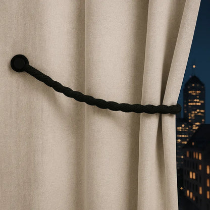 Magnetic weaved rope tieback Black - Image 3