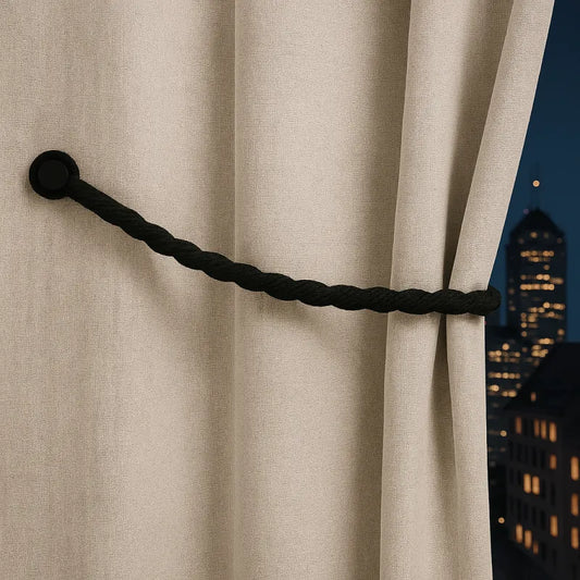 Magnetic weaved rope tieback Black - Image 3