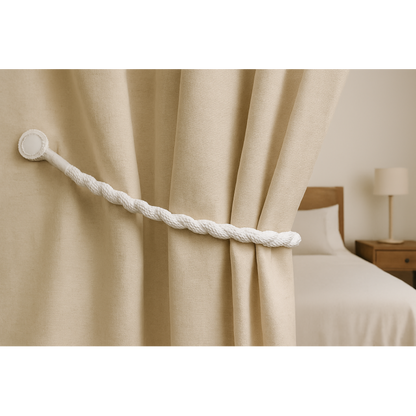 Magnetic weaved rope tieback Off White - Image 3