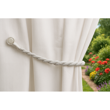 Magnetic weaved rope tieback Beige - Image 3