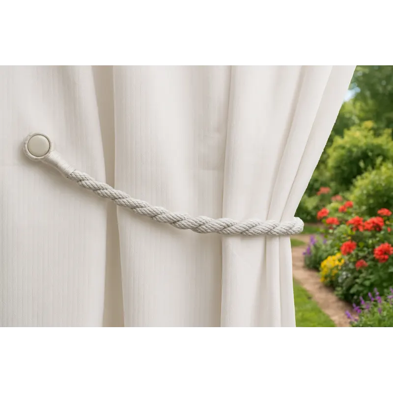 Magnetic weaved rope tieback Beige - Image 3