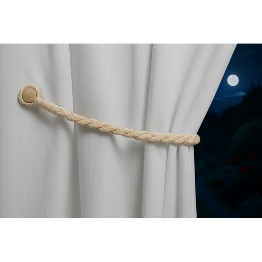 Magnetic weaved rope tieback Linen - Image 3