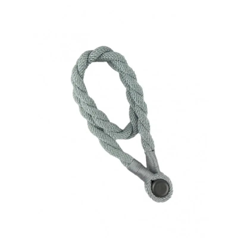 Magnetic weaved rope tieback Grey