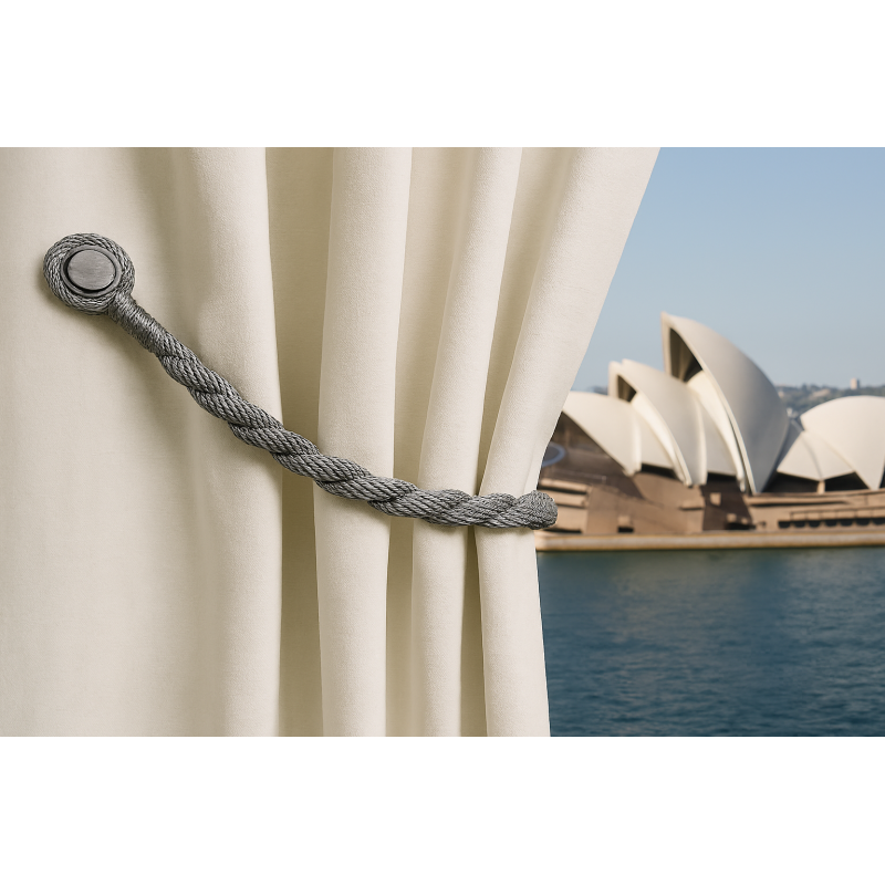 Magnetic weaved rope tieback Grey - Image 3