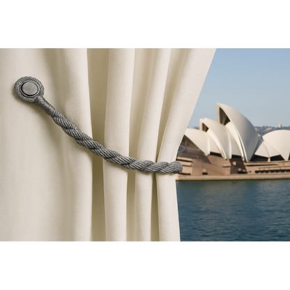 Magnetic weaved rope tieback Grey - Image 3