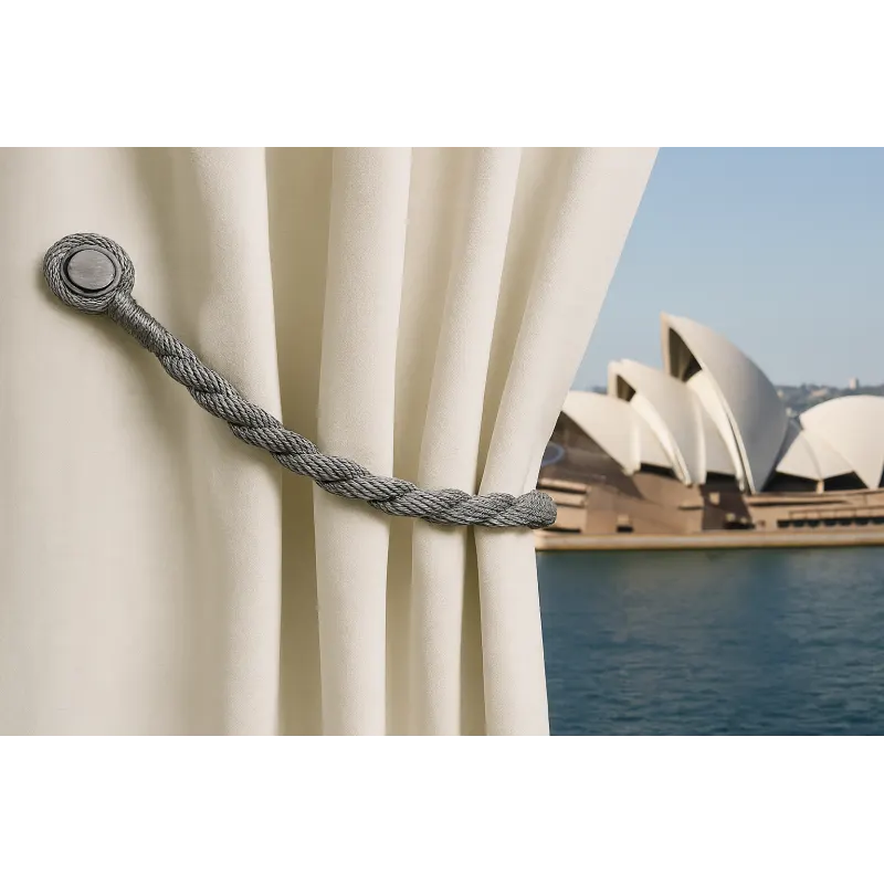 Magnetic weaved rope tieback Grey - Image 3