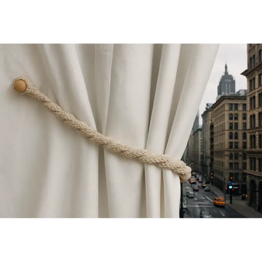 Magnetic weaved rope tieback Linen - Image 3