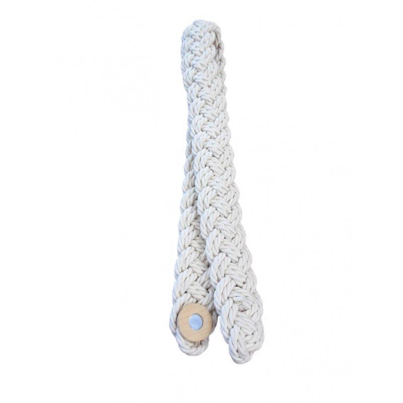 Ecru white rustique braided magnetic tieback - Image 2