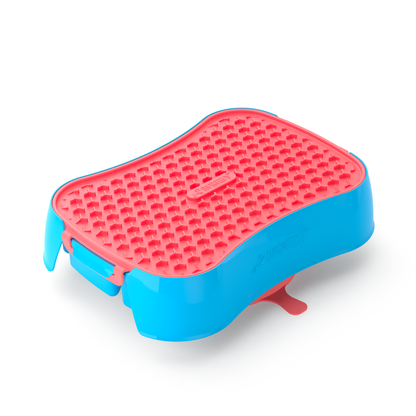 4-in-1 Slow Feeder Dog Bowl - Blue Bowl and Warm Ocean Red Lickmat - Image 4