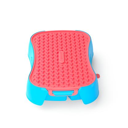 4-in-1 Slow Feeder Dog Bowl - Blue Bowl and Warm Ocean Red Lickmat - Image 5