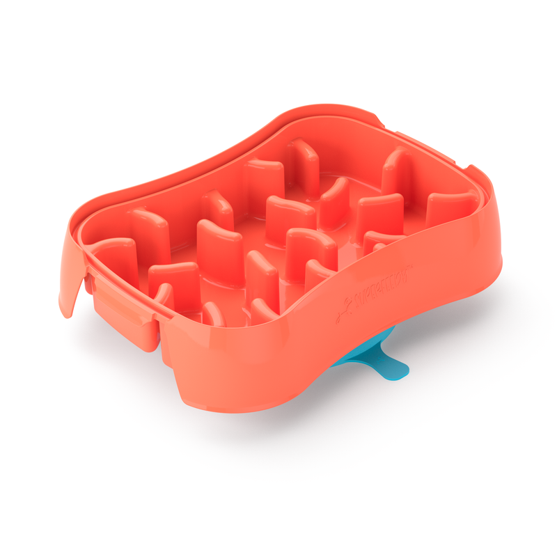 Marley Slowappy Slow Feeder  Bowl - Warm Ocean Red - Image 2