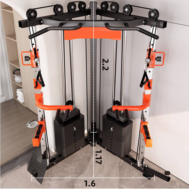 SmartFit C1 Max Multi Functional Cable Crossover Station 130kgs Pin Loaded Machine with attachment - Image 3