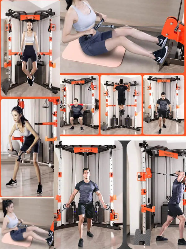 SmartFit C1 Max Multi Functional Cable Crossover Station 130kgs Pin Loaded Machine with attachment - Image 5
