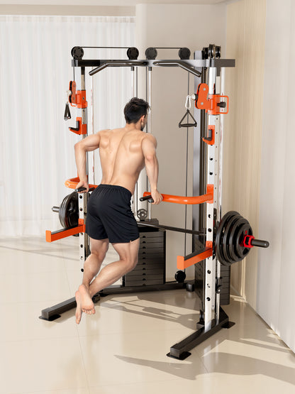 SmartFit C3 Max multi functional trainer smith machine with 130kgs pin loaded weights Machine with attachment - Image 6