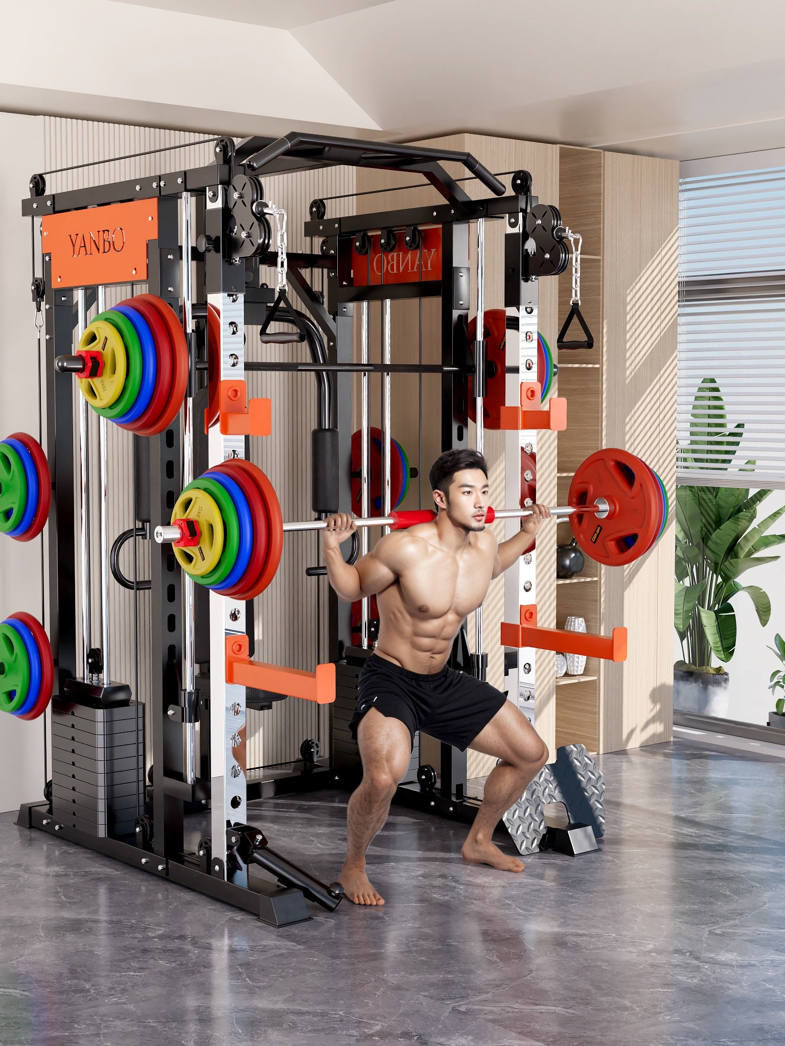 130kgs pin loaded SmartFit M1 Ultra Leg Press and Chest Fly Multi Functional Training Smith Machine Home Gym  - Image 4