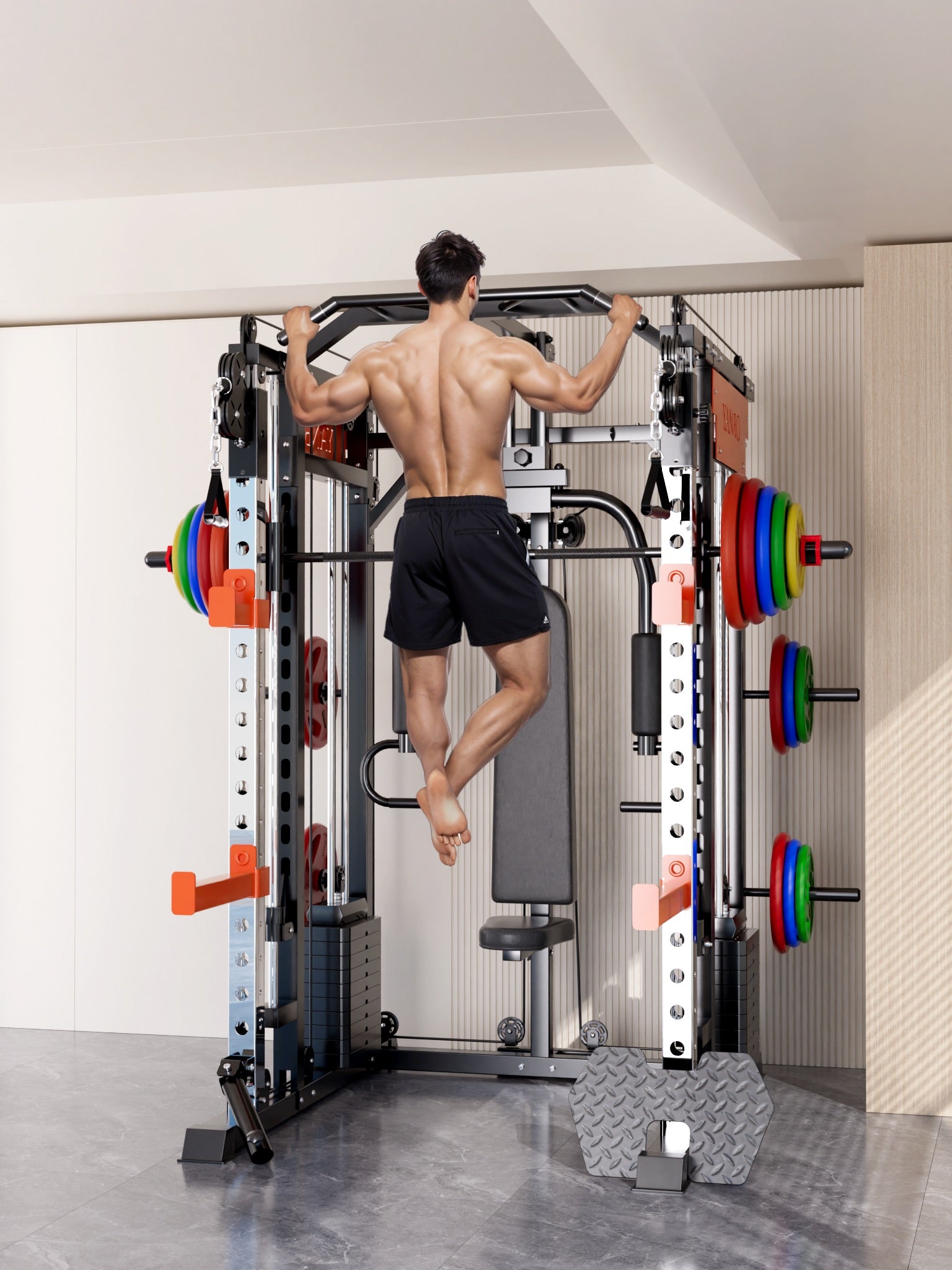 130kgs pin loaded SmartFit M1 Ultra Leg Press and Chest Fly Multi Functional Training Smith Machine Home Gym  - Image 5