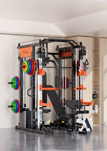 SmartFit M1 Ultra Leg Press and Chest Fly Multi Functional Training Smith Machine Home Gym with 130kgs pin loaded package - Image 2