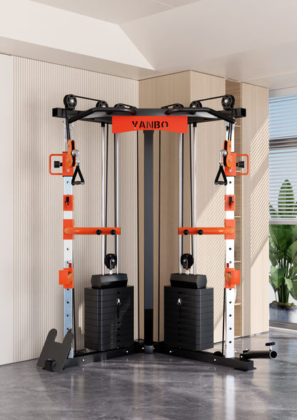 SmartFit C1 Max Multi Functional Cable Crossover Station 130kgs Pin Loaded  Machine  + Multi Func Bench+7Ft Olympic Barbell + 100kgs Weights - Image 8