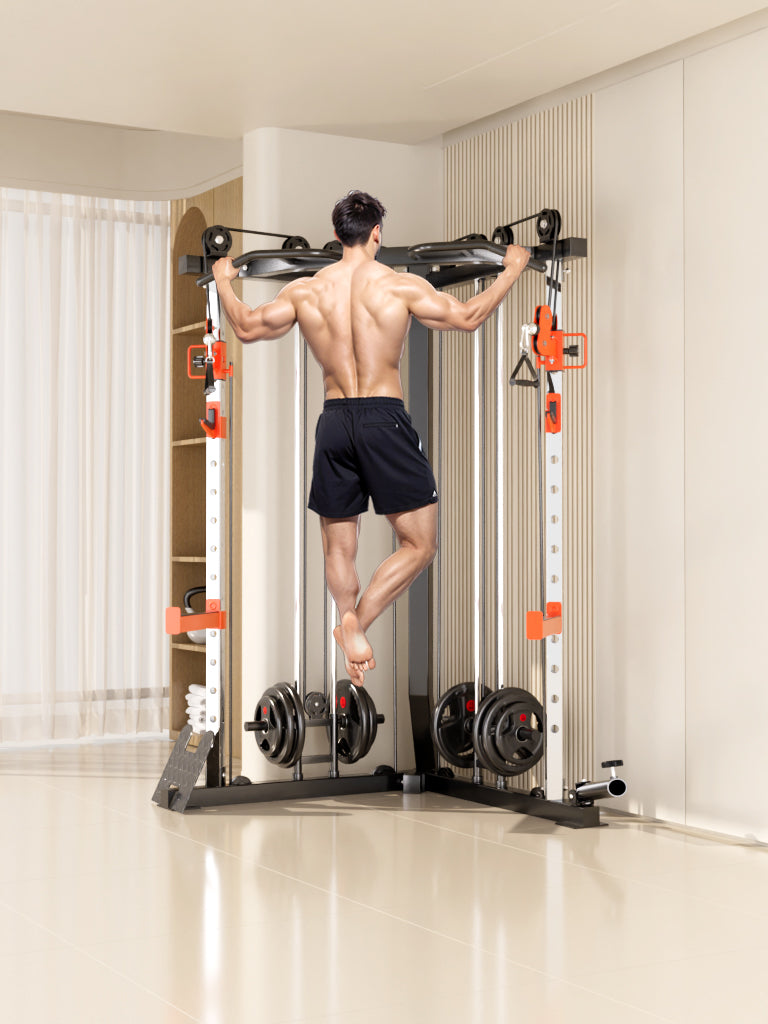 SmartFit C1 Max Multi Functional Cable Crossover Station 130kgs Pin Loaded  Machine + Multi Func Bench+7Ft Olympic Barbell + 100kgs Weights - Image 5
