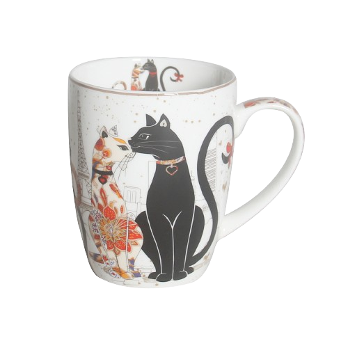 Cat Couple Mug – 400ml Fine Bone China, Gift-Boxed - Image 2