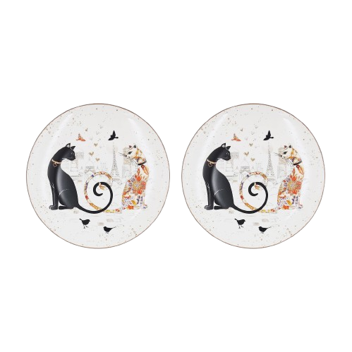 Cat Couple Embossed Entertaining Set - Image 2