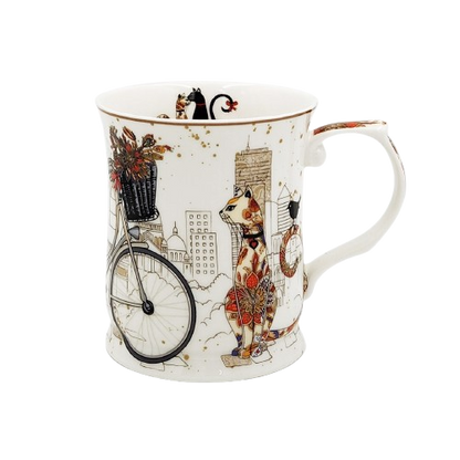 Fine Bone China Cat Couple Mug Set (415ml, Embossed) – Gift‑Ready - Image 2