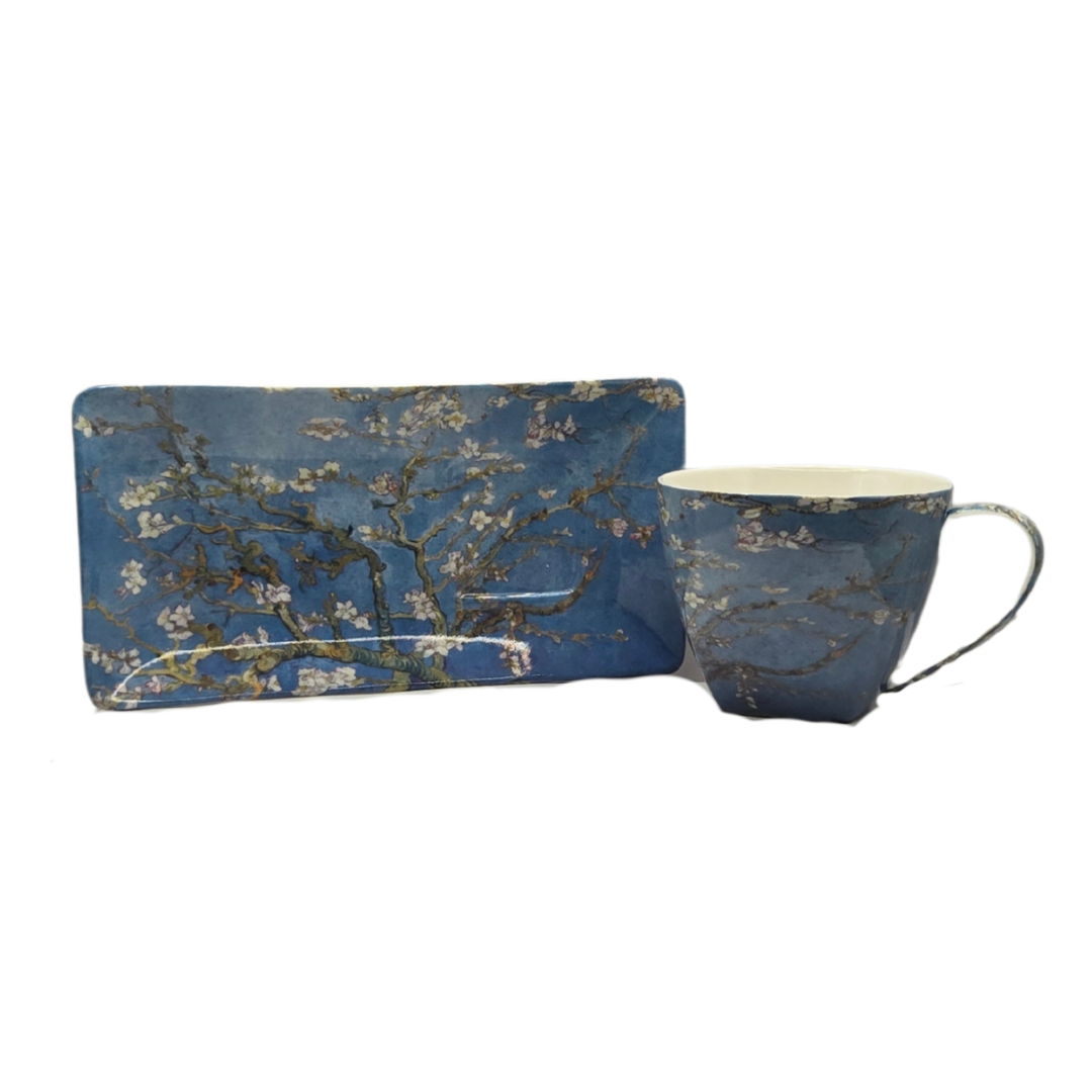 Van Gogh Almond Blossom Cup & Saucer Set - Fine Bone China - Image 2