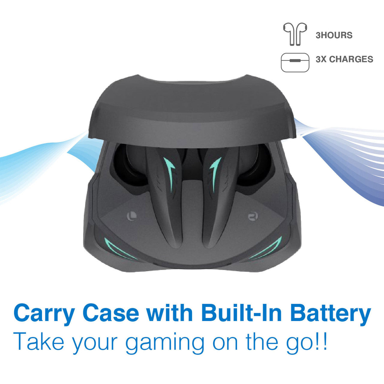 Laser Wireless Gaming ANC Earphones Black - Image 4