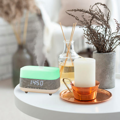 Laser Ambient Diffuser Clock Radio with Bluetooth Speaker & Light - Image 6