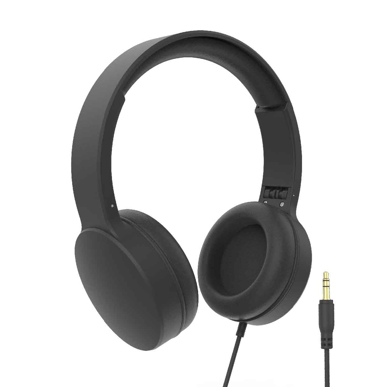 Laser Wired Headphones with 40mm Drivers Black - Image 4