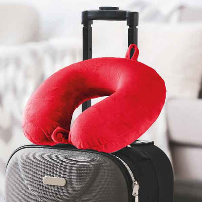Laser Memory Foam Neck Pillow Red - Image 3