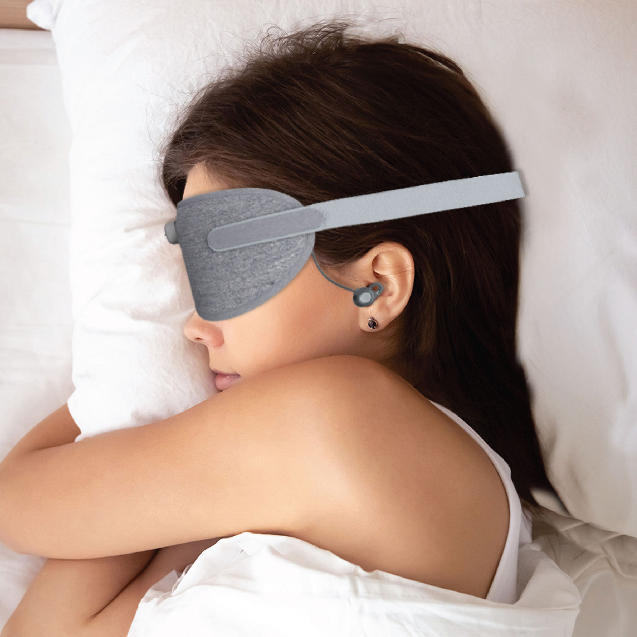Laser Smart Sleeping Mask Earphone Grey - Image 2