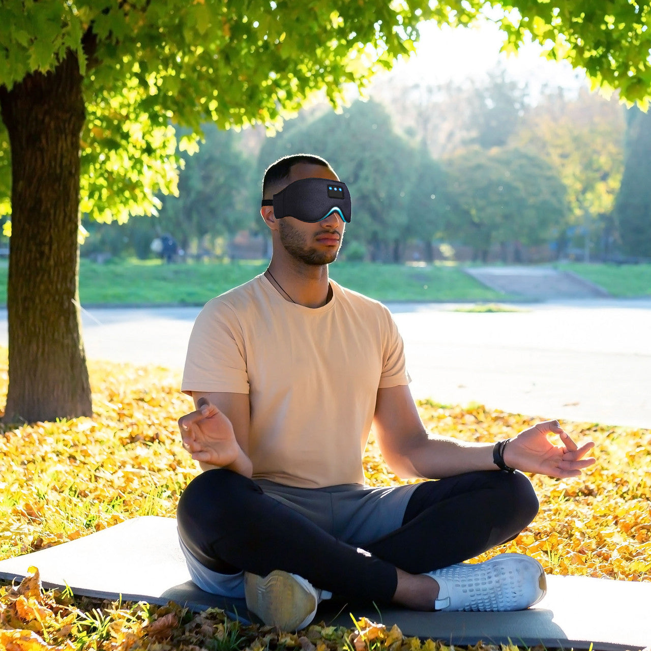 Laser Sleep Mask Bluetooth Headphones Black - Image 4