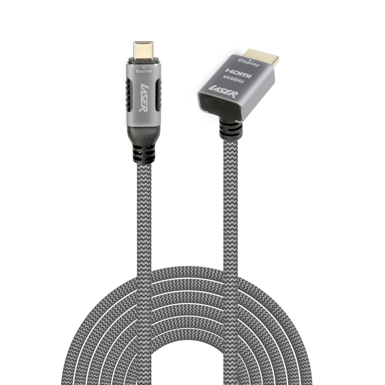 Laser 4K USB-C to Right Angle HDMI Cable 2m - Image 2