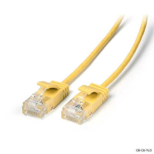 Laser 1m Ultra Slim CAT6 Ethernet Cable - Yellow