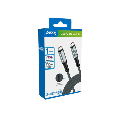 Laser 100W USB-C to USB-C Thunderbolt Braided Cable 1M - Image 3