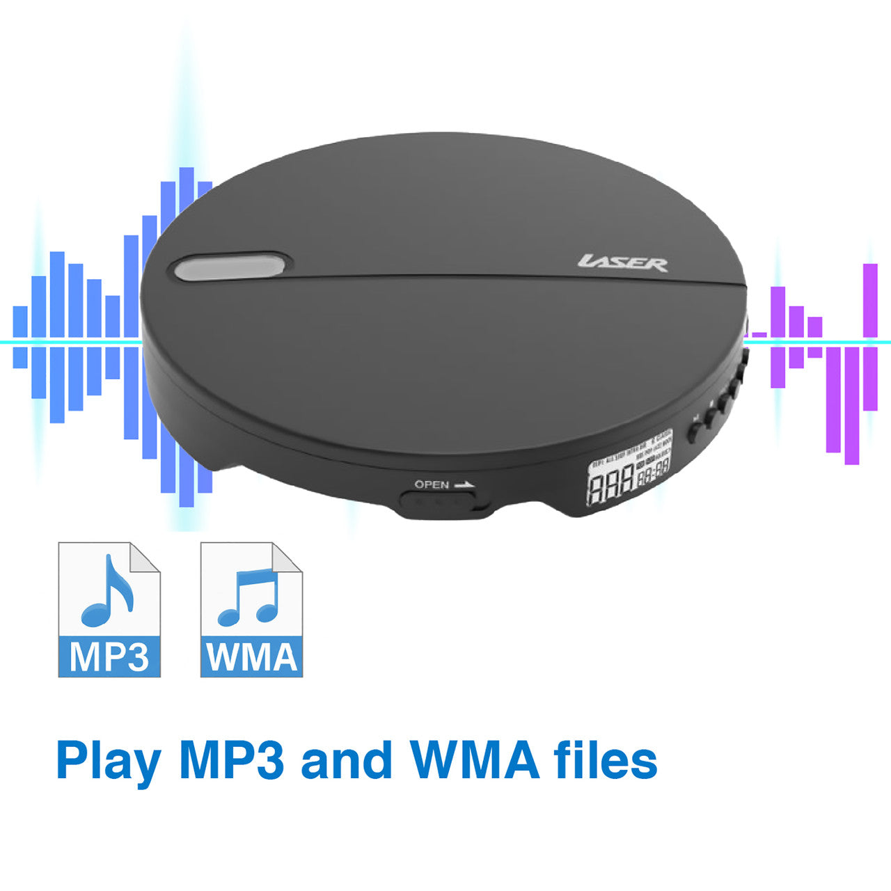 Laser Portable CD MP3 Player with Anti-Skip Tech and Headphones - Image 5