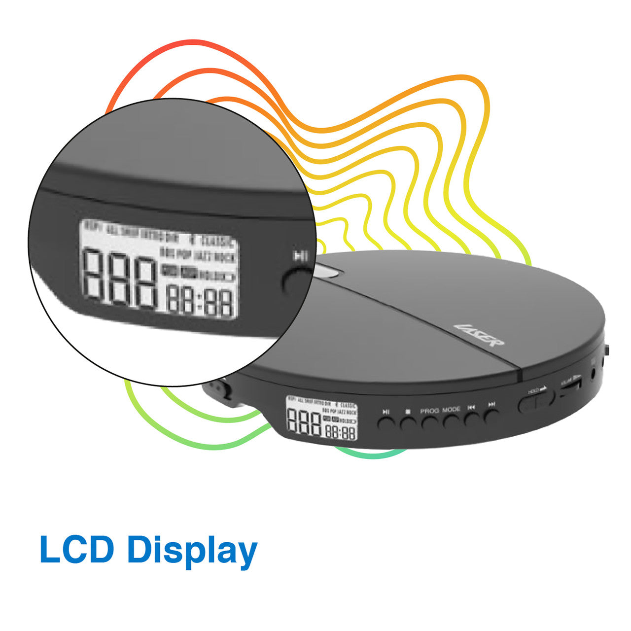 Laser Portable CD MP3 Player with Anti-Skip Tech and Headphones - Image 7
