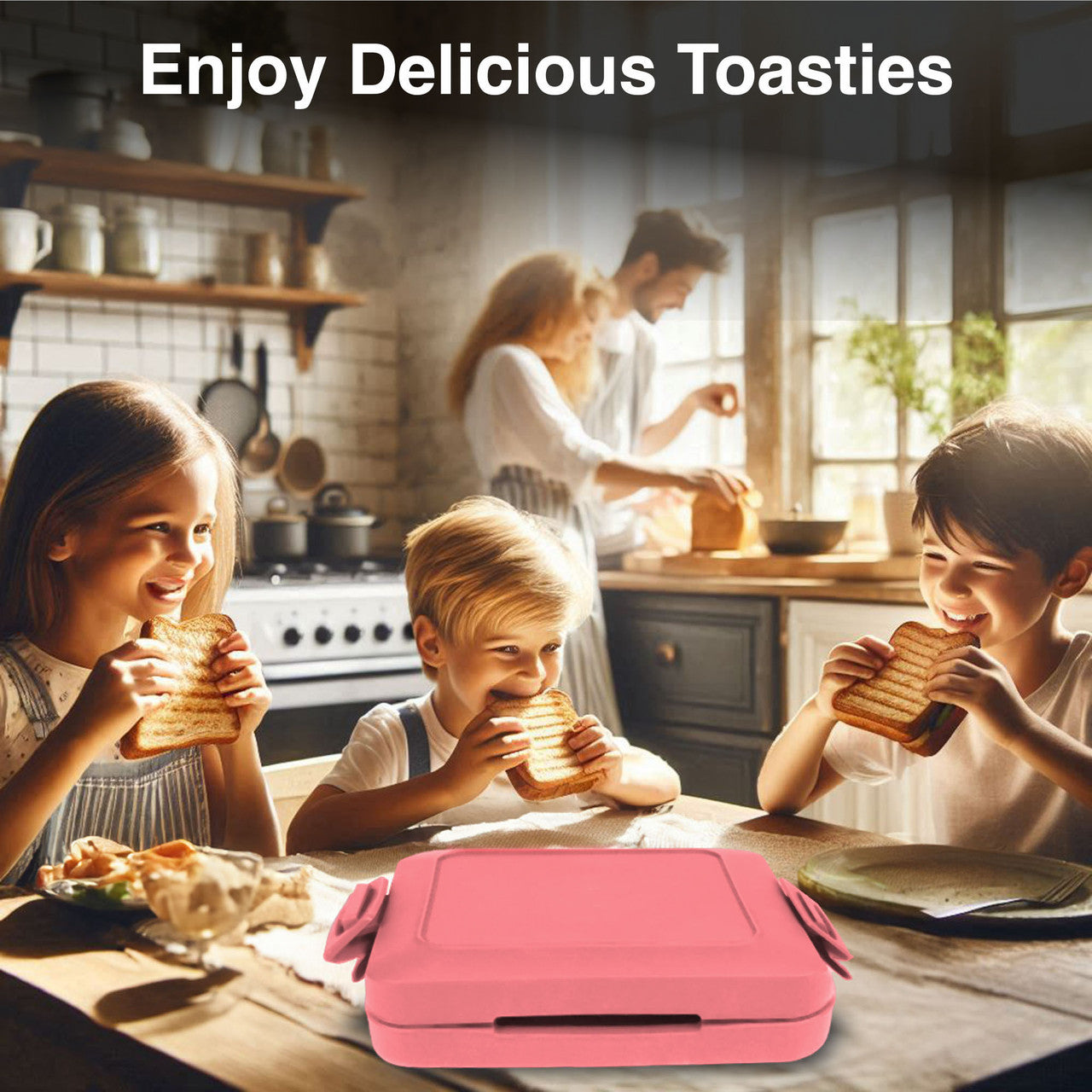 Laser Microwave Toastie Maker Flamingo Pink - Image 2