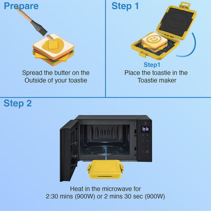 Laser Microwave Toastie Maker Smiley Face - Image 6