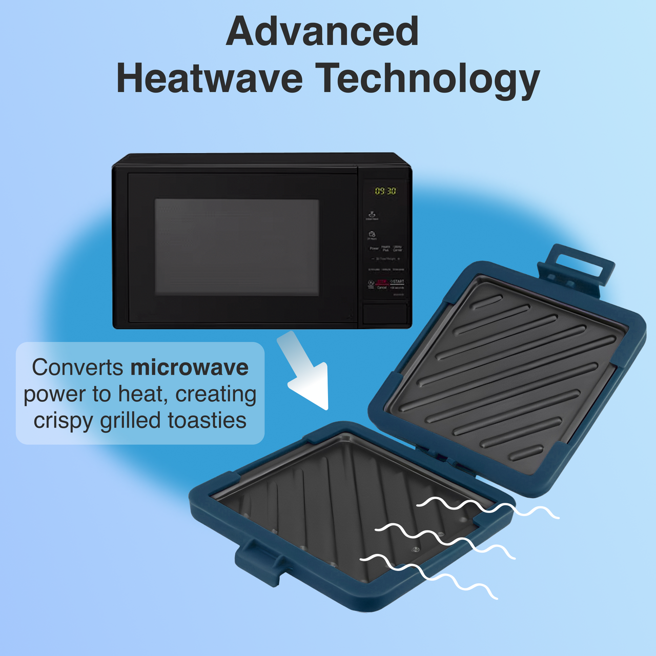 Laser Heatwave Tech Microwave Toastie Maker Blue - Image 4