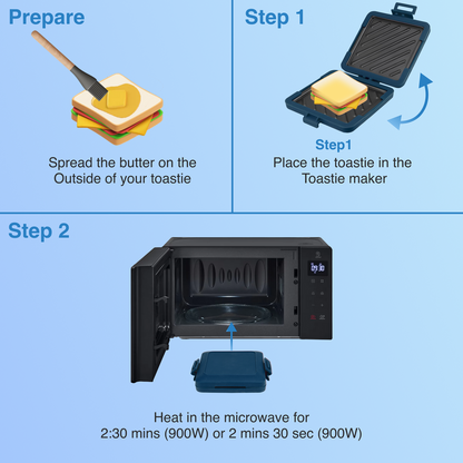 Laser Heatwave Tech Microwave Toastie Maker Blue - Image 8