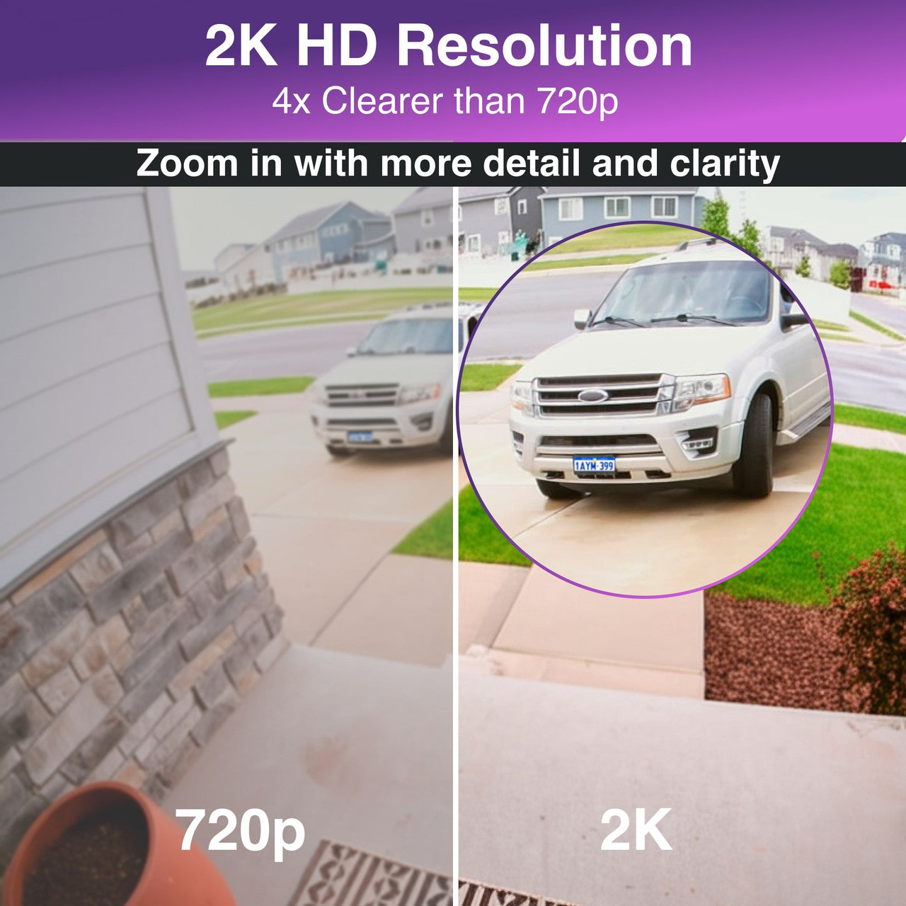Connect SmartHome Wireless 2K Outdoor Camera 4 Pack - Image 4