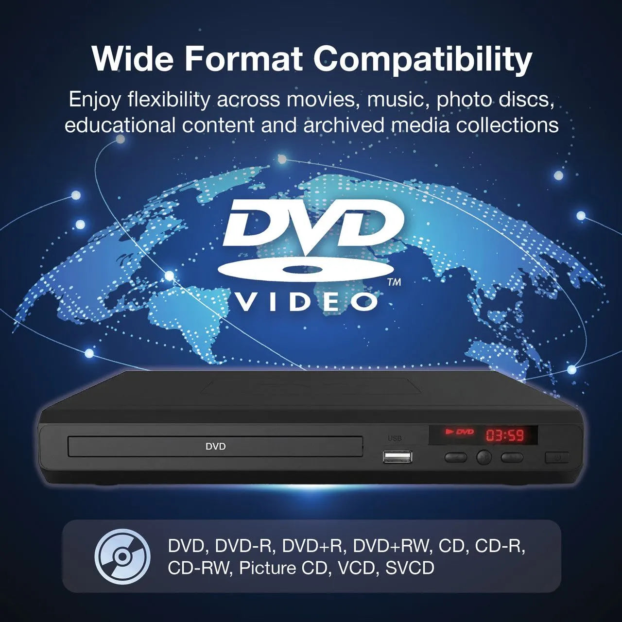 Laser Multi-Region DVD Player with HDMI and USB - Image 4