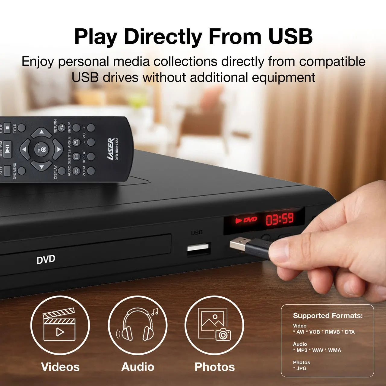 Laser Multi-Region DVD Player with HDMI and USB - Image 6