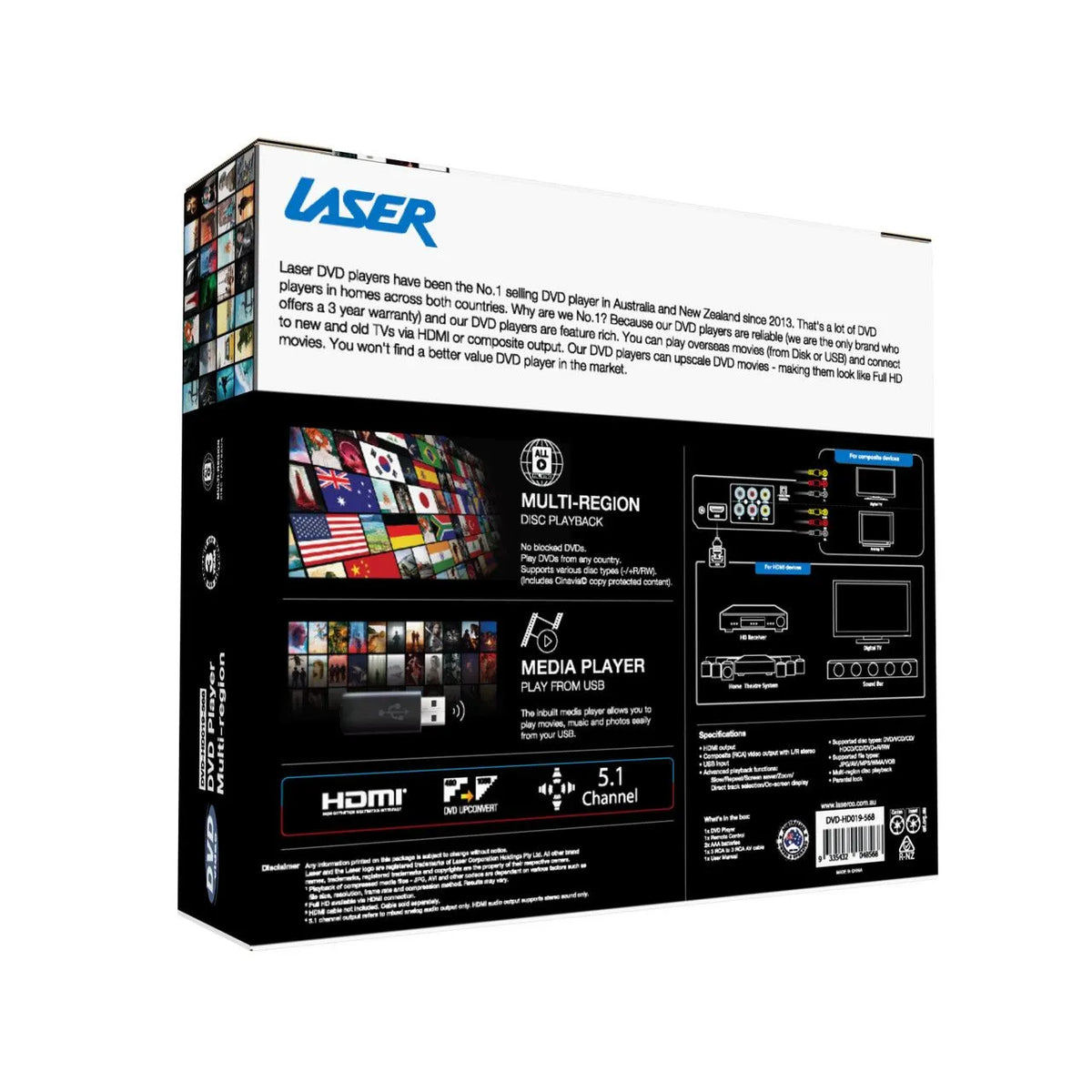 Laser Multi-Region DVD Player with HDMI and USB - Image 9