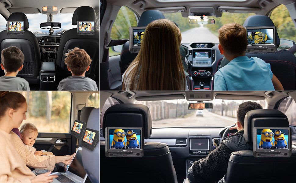 Laser 9 Inch Dual Screen DVD Player Black - Image 7