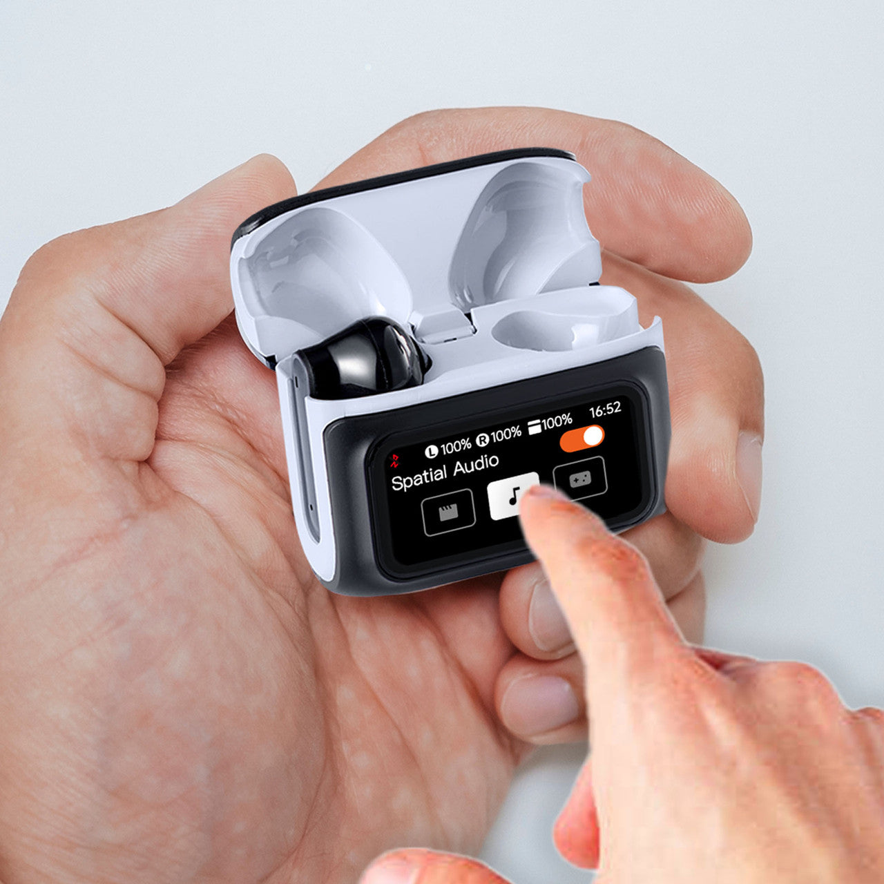 Laser TWS Earbuds ANC with Touch Display Black - Image 7