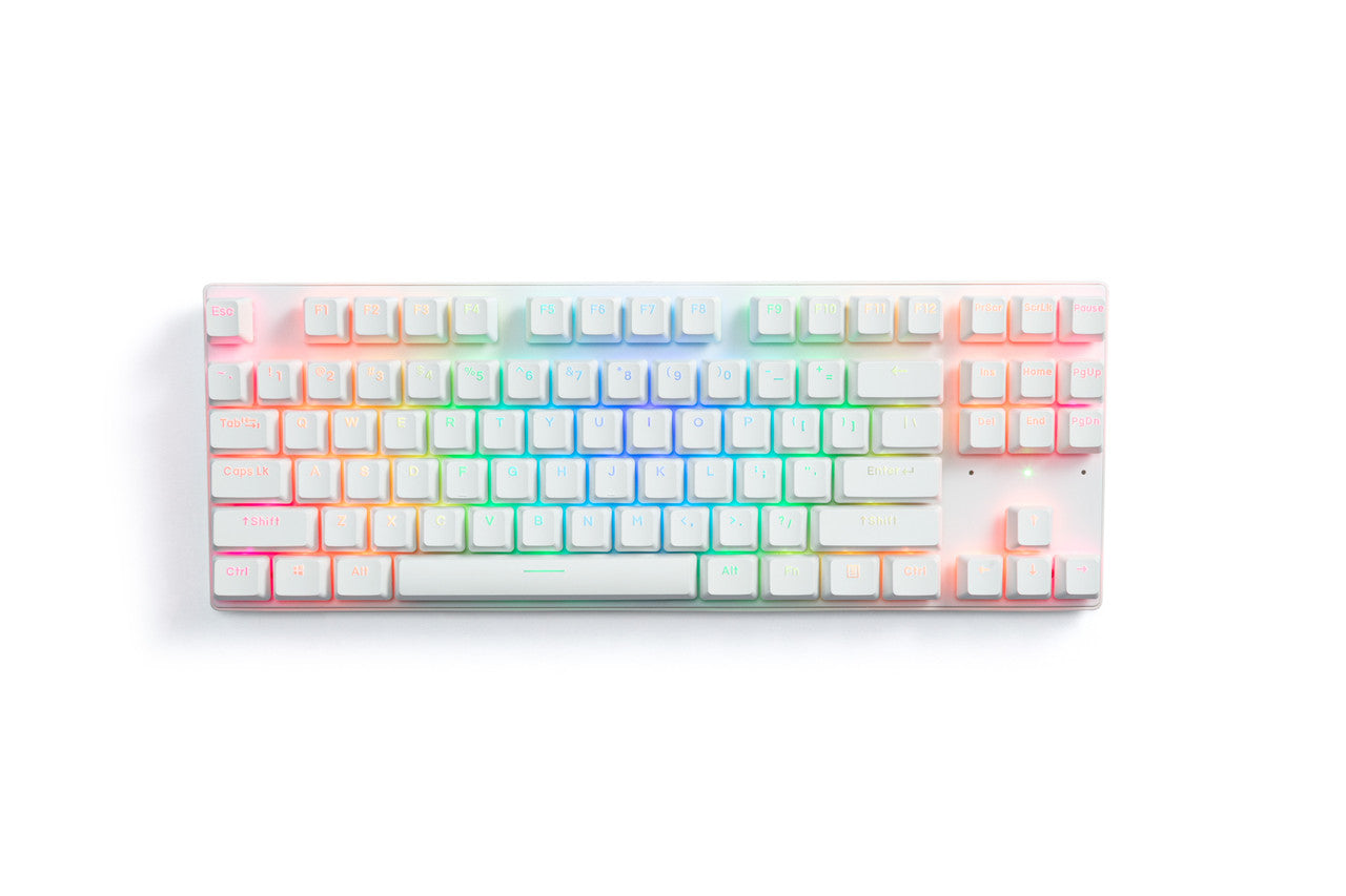G-TEK Cyborg 87-Key Wired Bluetooth Keyboard White - Image 6