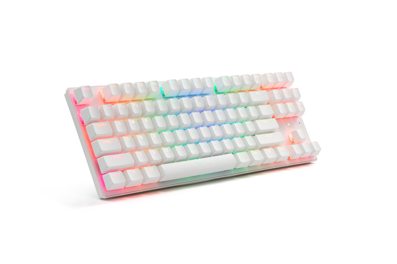 G-TEK Cyborg 87-Key Wired Bluetooth Keyboard White - Image 9